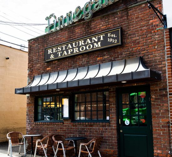 The exterior of Finnegan's restaurant and taproom